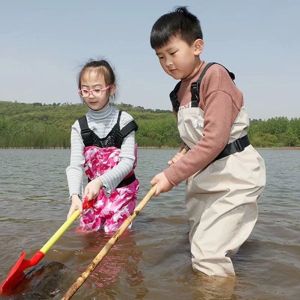 Neygu waterproof and breathable kids chest waders fishing pants