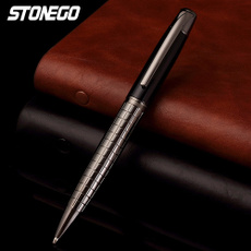 Bolígrafo de metal con mecanismo de giro retráctil, tinta negra Punto medio 1.0 mm Escritura lisa Bolígrafo de metal Bolígrafo de firma Bolígrafos de regalo de negocios para hombres, mujeres, oficina, bolígrafos metálicos premium ejecutivos STONEGO