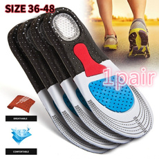 1pair Men and Women's Fashion Silica Gel Insoles Orthotic Sport Running Shoes Insoles Size(35-46)