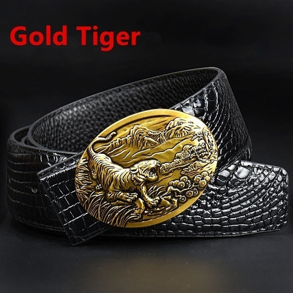 Leather Belt Strap Waistband, Tiger Genuine Leather Belt