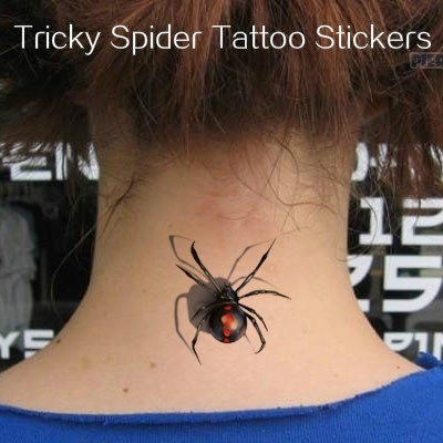 3D wasserdichte realistische Tattoo-Aufkleber Lustige Tricky Spider Tattoo-Aufkleber  | Wish