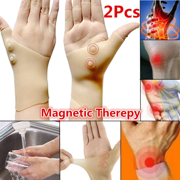 2Pcs Magnetic Therapy Wrist Hand Thumb Support Pressure Corrector Pain  Relief Hand Blood Circulation Promoted Silicone Elastic Waterproof Glove |  Wish