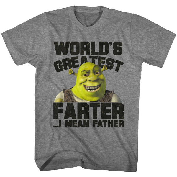 Shrek Worlds Greatest FARTER I Mean Father Men's Tops Tees T Shirt | Wish