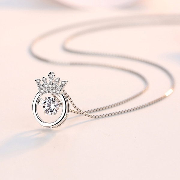 beating heart crown smart necklace