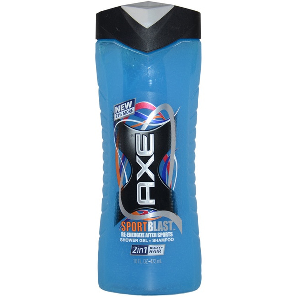 Sport Blast Shower Gel + Shampoo by AXE for Men 16 oz Shower Gel and Shampoo Wish