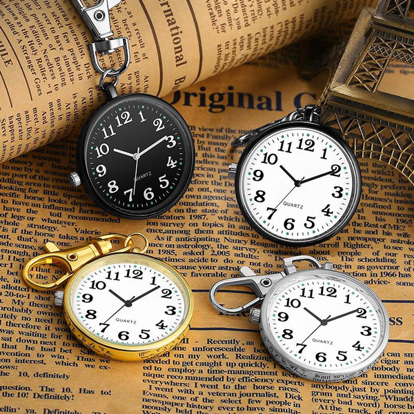 balacoo 6pcs Keychain Pocket Watches Digital Clip on Watches Keychain Electronic Watches Small Pocket Watches Keyring for Kids Student Outdoor Birthday Gift for Children Kids Students 