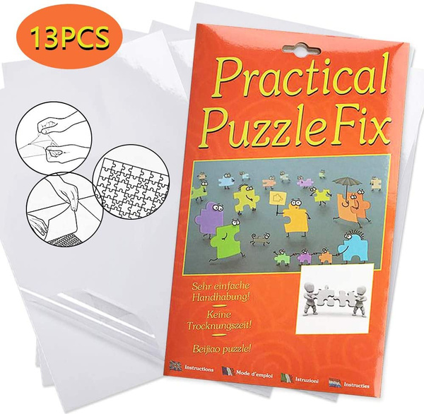 Puzzle Saver Adhesive Sheets Peel and Stick Jigsaw Puzzle Preserver Puzzle  Glue Sheets Puzzle Fix 13 Sheets used up to 1500 Pieces Puzzle Accessories