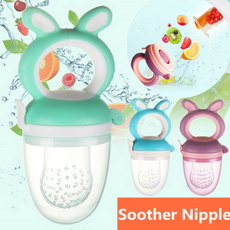 3 Colors Teether Silicone Pacifier Fruit Feeder Food Nibbler Feeder Soother Nipple