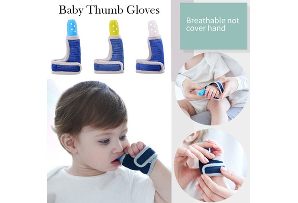 Baby Care Silicone Healthy Thumb Gloves Prevent Stop Finger Sucking Teether 0U 