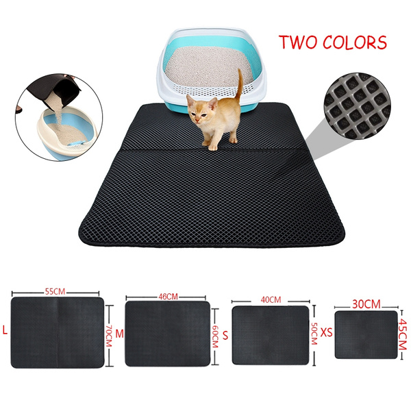 Cat Litter Mat EVA Double-Layer Cat Litter Trapper Mats with