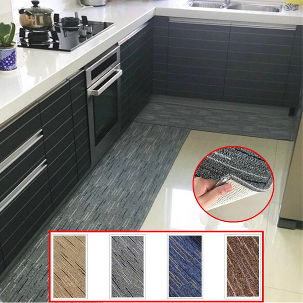 Anti-Fatigue Design Comfort Kitchen Floor Mat, Non-Slip Kitchen Mat PVC  Doormat Runner Rug Set Bedroom Carpets