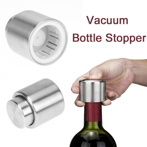 2pcs Vacuum Reusable Red Wine Corks Champagne Bottle Sealer Cap Stopper