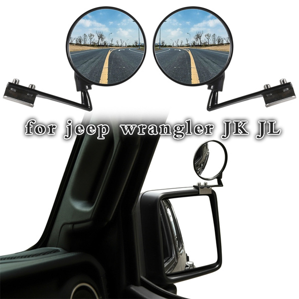 2pcs/set Black Metal Car Assisted Rearview Mirror Blind Spot Mirror for Jeep  Wrangler JK JL/BJ40 | Wish