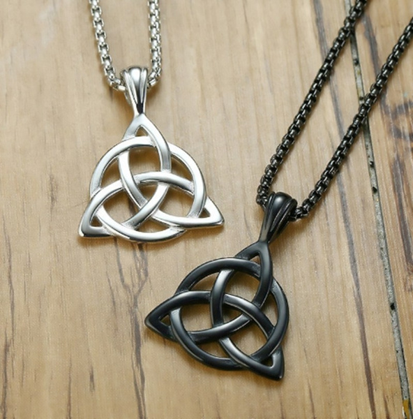 Mens celtic on sale knot pendant