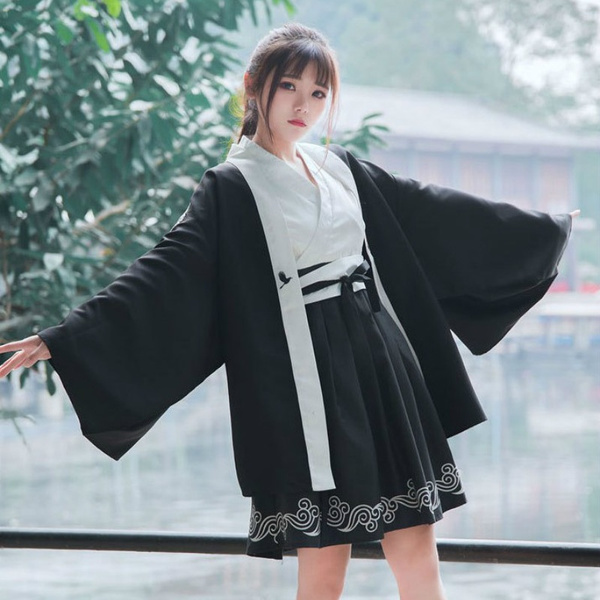 Women Kimono Cardigan Japanese Coat Jacket Yukata Haori Embroidered ...