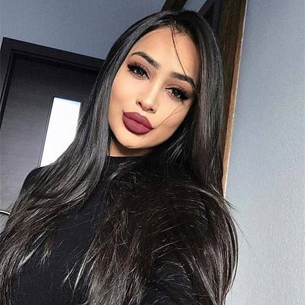 Trendy Long Hairstyles Full Wig Real Thick Synthetic Long Straight Hair  Replacement Wigs for Women Casual Wigs for Black Females Brazilian Hair  Silky Straight Hair Weave with Closure Natural Wig African American