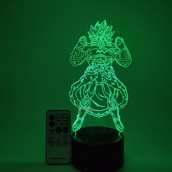 Broly, Dragon Ball z, desenho, decoração, Luminária Led 3d,16