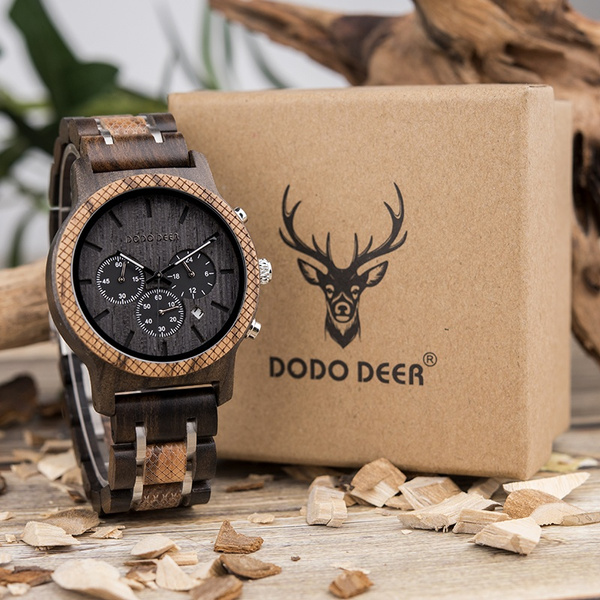 Buy Angie Wood Creations Bamboo Men's Watch with Deer Engraving and Leather  Strap Online at Lowest Price Ever in India | Check Reviews & Ratings - Shop  The World