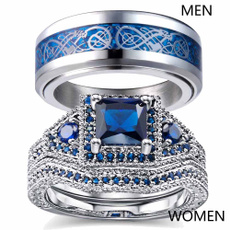Couple Rings, Fashion Jewelry, 18kwhitegoldplatedring, Princess