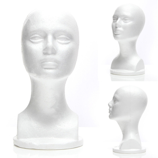 female styrofoam mannequin head