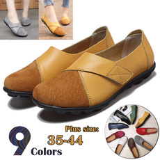 genuine leather, Spring, Loafers, Women's Fashion
