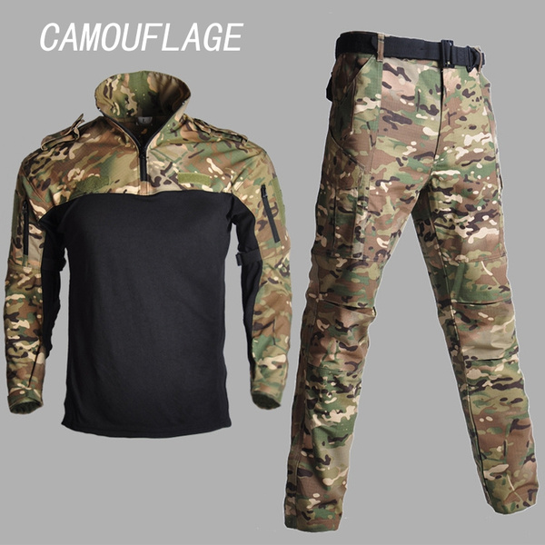 Camouflage Male T-shirts and Pants Army 