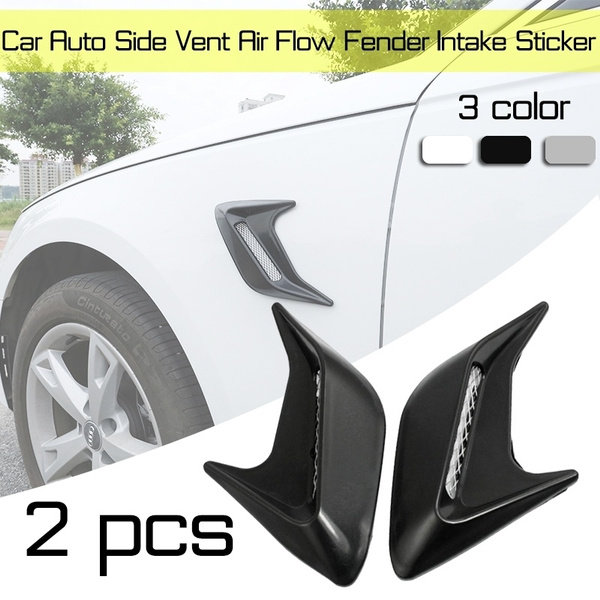 2pcs Car Auto Side Vent Air Flow Fender Intake Sticker Car Side