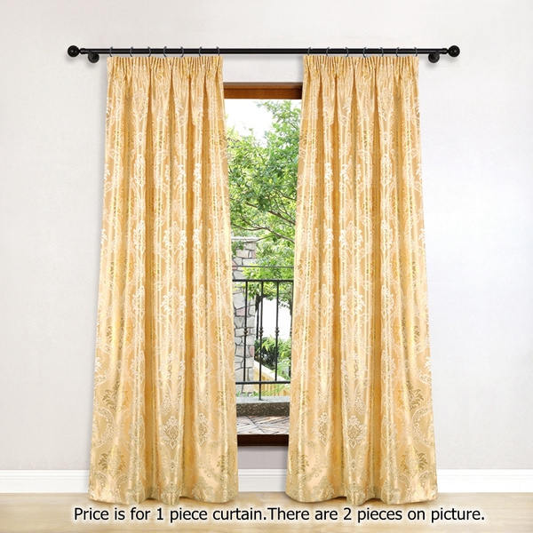 European Gold Curtains For Living Room, Gold Living Room Curtains
