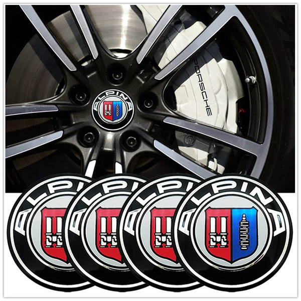 4pcs/lot 56mm ALPINA Car Tire Logo Emblem Wheel Center Hub Cap Sticker ...