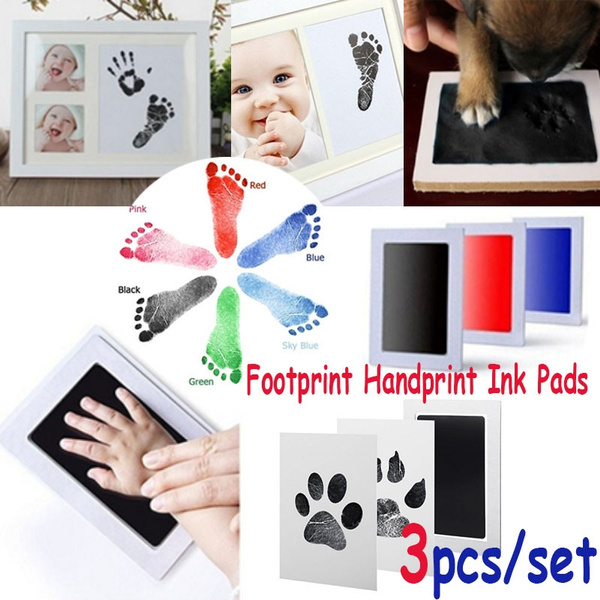 Non-Toxic Baby Handprint Footprint Imprint Kit Watermark Modeling Clay Toys 