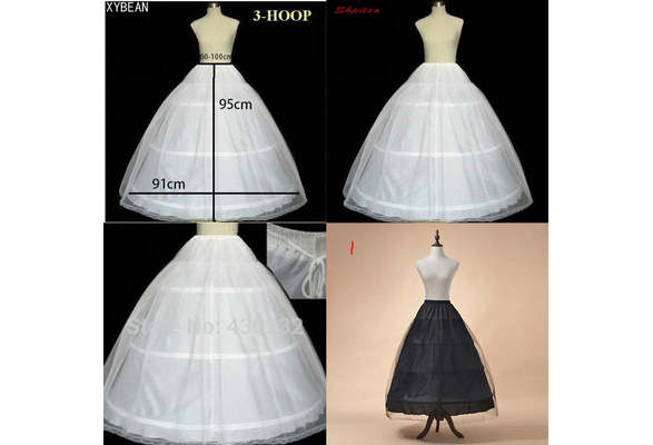 new 3-HOOP Wedding Skirt Slip Crinoline Petticoat Bone Full CRinoline Petticoat3 