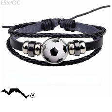 Bracelet, socceraccessorie, Fashion, charmleatherbracelet