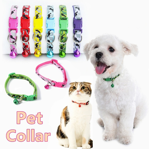 Adjustable Camo Puppy Kitten Dog Cat Pet Bow Tie With Bell Necktie Cute Collar
