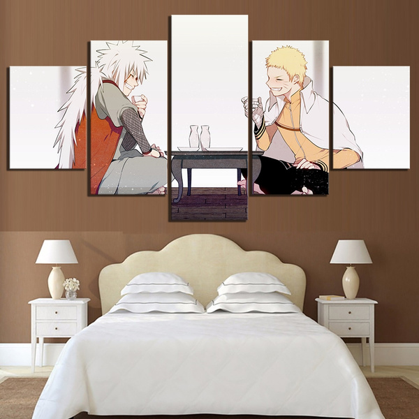 Yansang NARUTO and Jiraiya Anime Art Prints Wall Art Picture for Bedroom Home Decor Canvas Print Poster,8 x 10 Inches,No Frame
