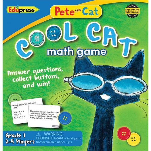 Teacher Created Resources EP3531BN 2 Each Pete the Cat Cool Cat Math