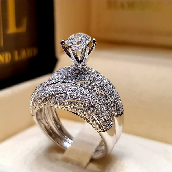 double diamond wedding ring