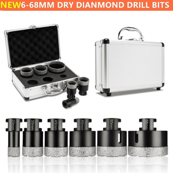 Details about   DRY DIAMOND DRILL BITS 6mm-68mm FOR PORCELAIN GRANITE TILE GLASS CERAMICS MARBLE 