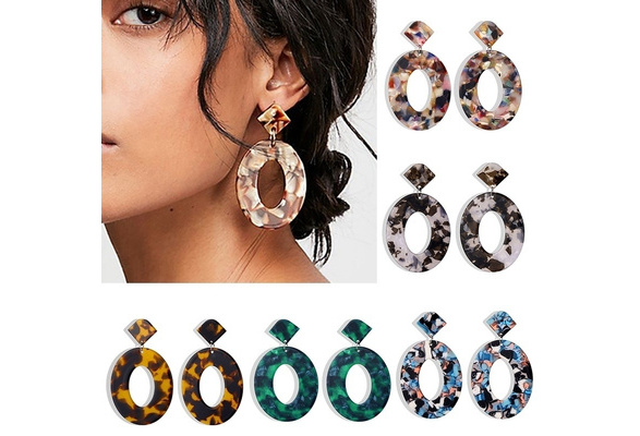 Délicat or zircon pour femme Geometric Tassel Dangle Boucles d'oreilles Bijoux Cadeau FH8630 