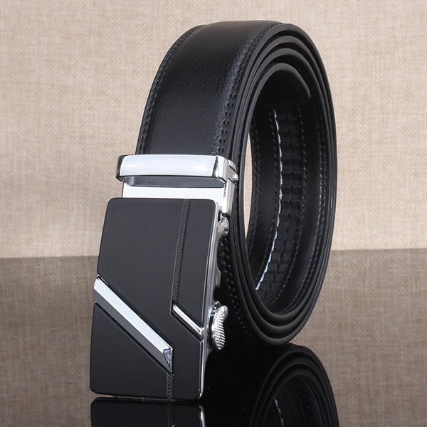 Mens Luxury Leather Belts Designer Leather Automatic Buckle Belts ...