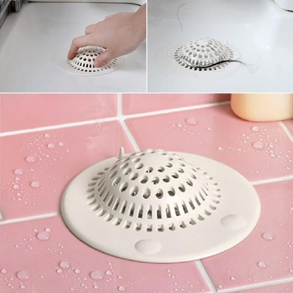Bathroom Shower Drain Hair Catcher Plug Kitchen Bathtub Floor Sink Filter  Cover Rubber Trap Drain Plug