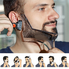 Men Beard Shaping & Styling Tool with Inbuilt Comb for Perfect Line Up Beard Shaping Template Double-sided Beard Style Comb