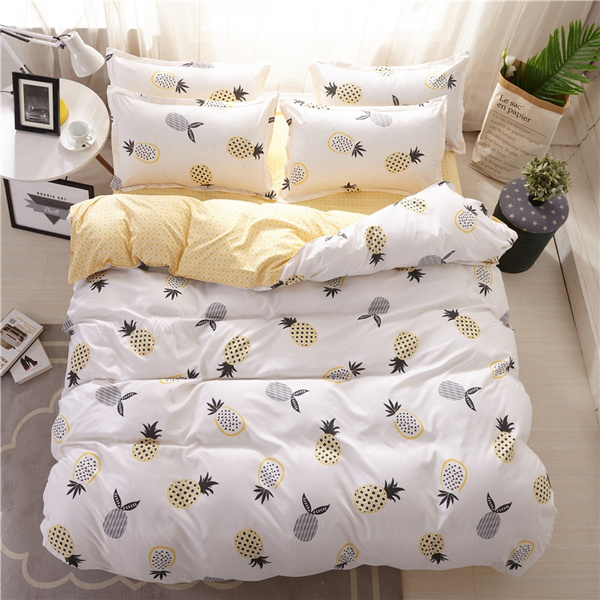 pineapple print bedding set