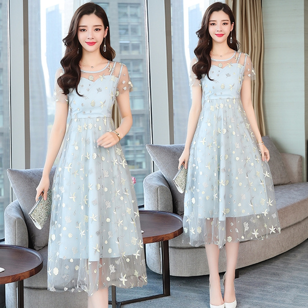 Korean lace outlet dress