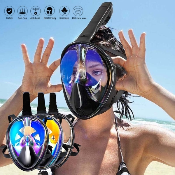 Full Face Diving Masks Anti-fog Adult Child Swimming Mask Adjustable Scuba Mask 
