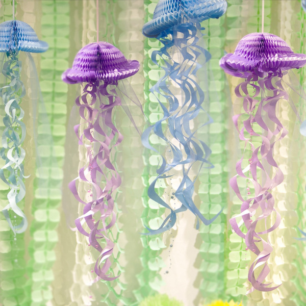 Ocean Sea Honeycomb Hanging Party Decoration Hanging Jellyfish DIY Craft