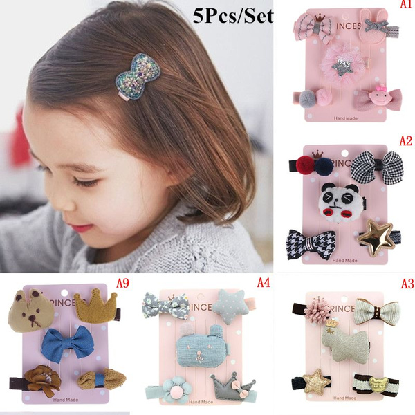 Cute Girl Hair Accessories Set  Hair Clips Girls Set Animals