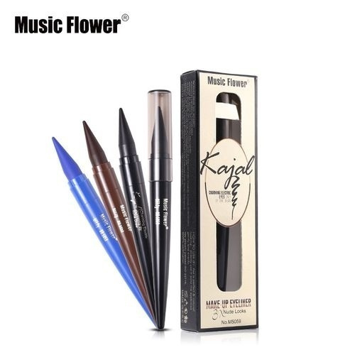 3 Farben Musik Blume Marke Augen Makeup Matte Eyeliner Bleistift Kajal
