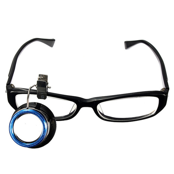 EYE LOUPE MAGNIFIER Hobby Tool Clips onto Eye Glasses Magnifying Glass Lenses i 