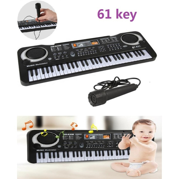 Children 61 Keys Electronic Organ with Microphone Electric Piano Music ...