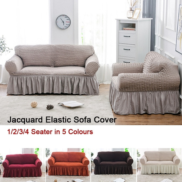 Jacquard Sofa Cover & Slip Cover for 1 2 & 3 Seater Alternate to Sofa Throw 